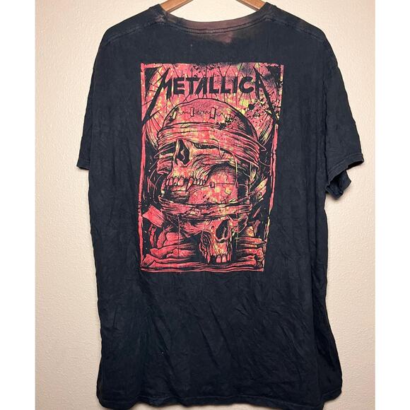 💀 Metallica Distressed Skull Graphic Band Tee – 2X - Picture 2 of 7